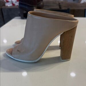 Vince Tan Leather Mules